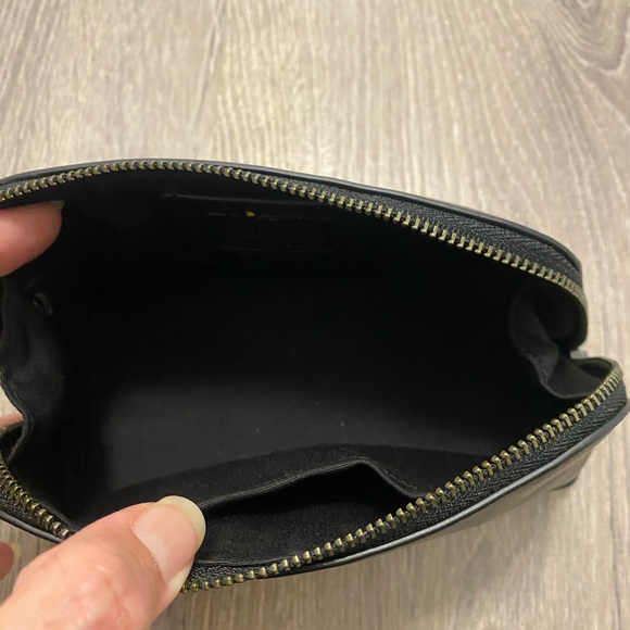 COACH PACMAN BLACK/MULTI CALF LEATHER COSMETIC CASE BAG LIMITED EDITION - Picture 13 of 14